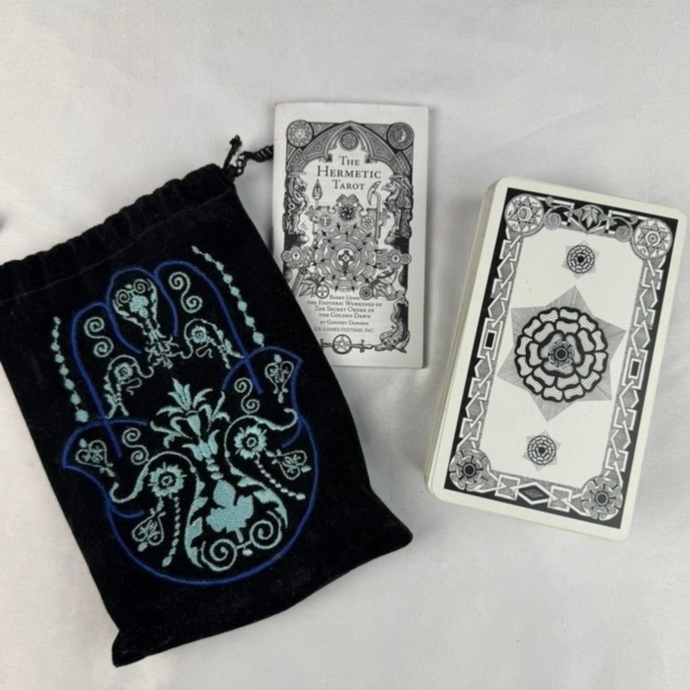 The Hermetic Tarot Deck OS Black White Excellent Esoteric